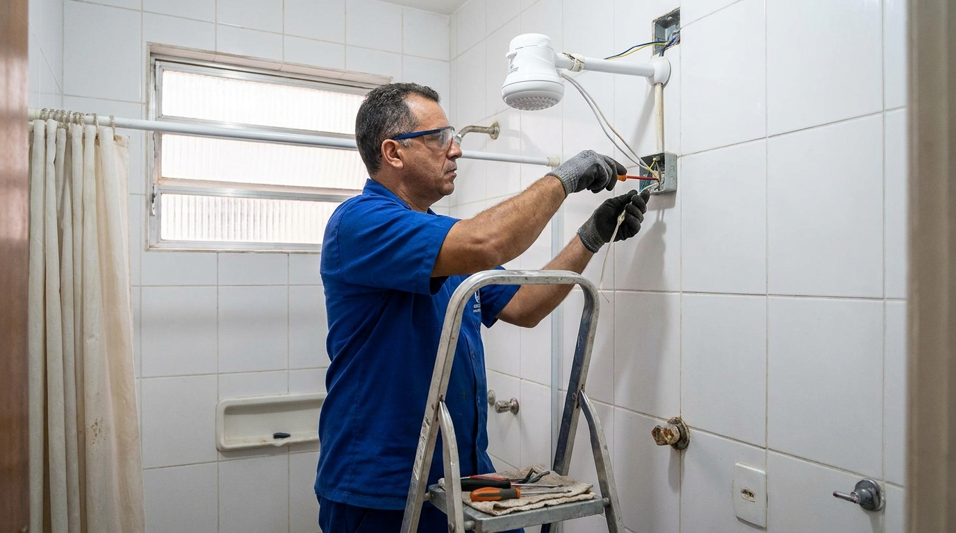 Instalacao de chuveiro eletrico em Taubaté‑SP