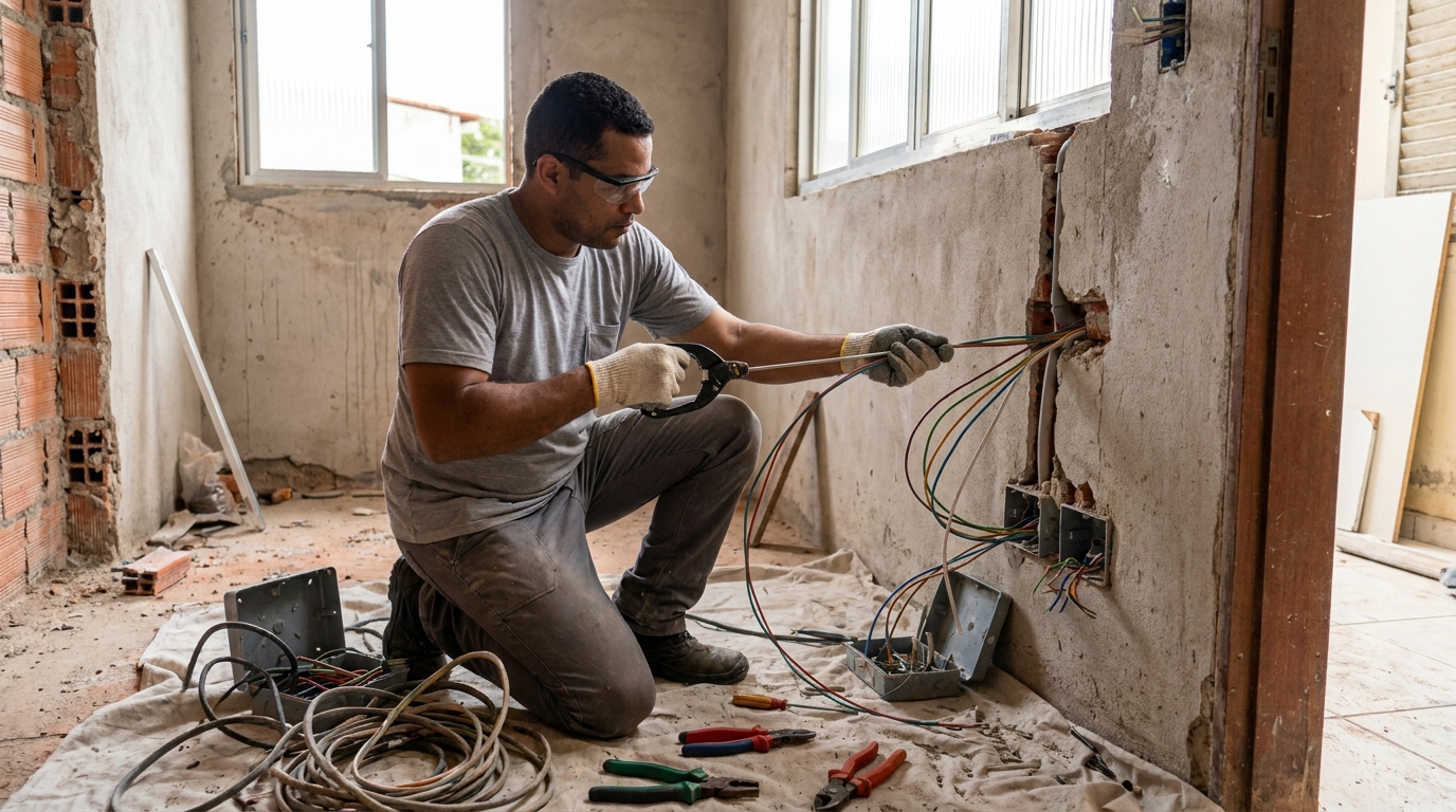 Modernizacao de fiacao eletrica em Taubaté‑SP