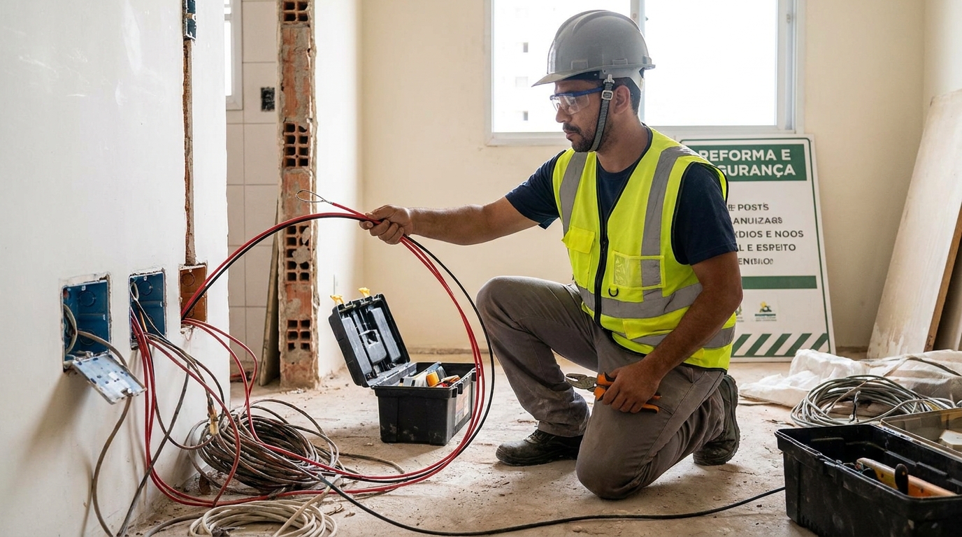 Troca de fiacao eletrica em Taubaté‑SP